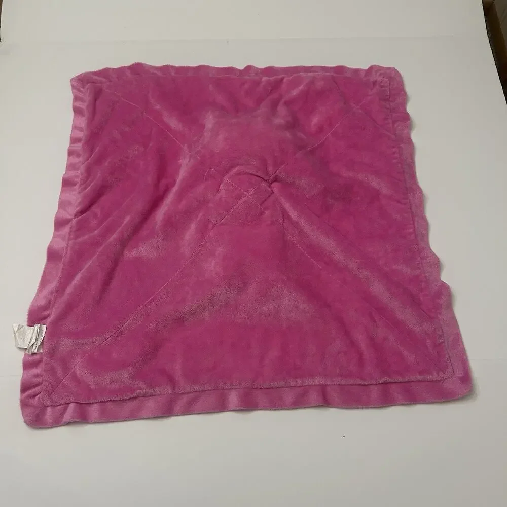 Dora the Explorer Plush 3D Doll Lovey Security Blanket Pink Purple Stripes Dots